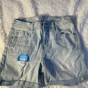 Light blue jean shorts
